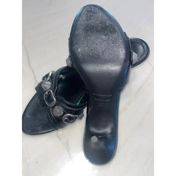 BALENCIAGA Cagole Sandals in Black 37 with Box Womens Mules High Heels - Picture 8 of 16